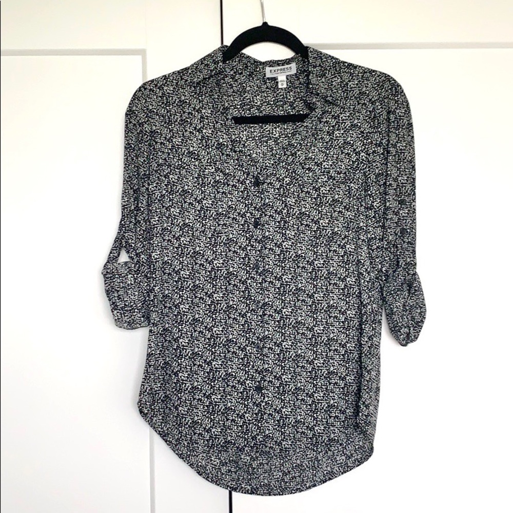 Express Button-Up Dress Shirt - XS